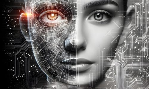 robot lines eyes
